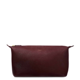 Padfield unisex large burgundy leather toiletry wash bag Made in England UK