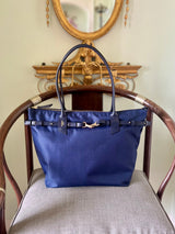 Padfield Mayfair Navy Canvas Zip Tote Bag Made in England designer handbag