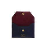Padfield British Made Luxury Leather Navy Card Pouches lined with suede leather sustainably Made in England UK from British leather