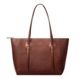 Padfield Somersley Tan Leather Zip Tote Bag sustainably Made in England Designer tan leather handbag