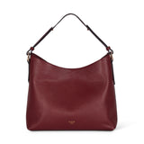 Made in England Padfield Sloane Burgundy Leather Shoulder bag with adjustable handle British made designer luxury leather handbag