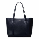 Padfield Somersley Navy leather Tote Bag sustainably Made in England UK