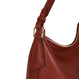 Sloane Tan leather zip closure shoulder bag sustainably Made in England UK by Padfield 