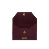 Padfield British Made designer burgundy Leather Card Pouch lined with suede leather Made in England UK