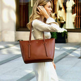 British designer tan leather zip tote bag Made in England UK from British tanned leather