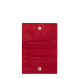 Padfield British Made Luxury Black Leather Card case lined with vibrant red suede leather Made in England UK