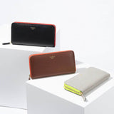 Padfield Made in England Luxury Leather Zip Purses with colour pop zippers