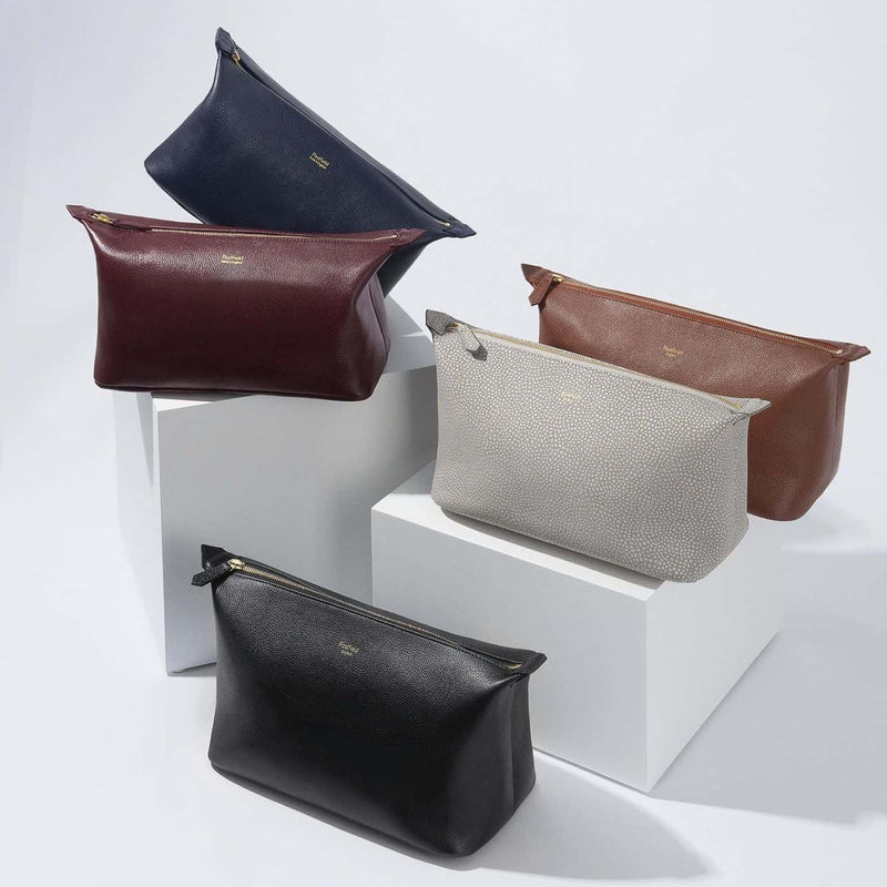 Padfield British Made designer Leather toiletry Wash Bags sustainably Made in England unisex luxury leather travel accessories