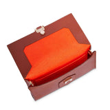 British designer tan leather clutch bag British Made Luxury Bag