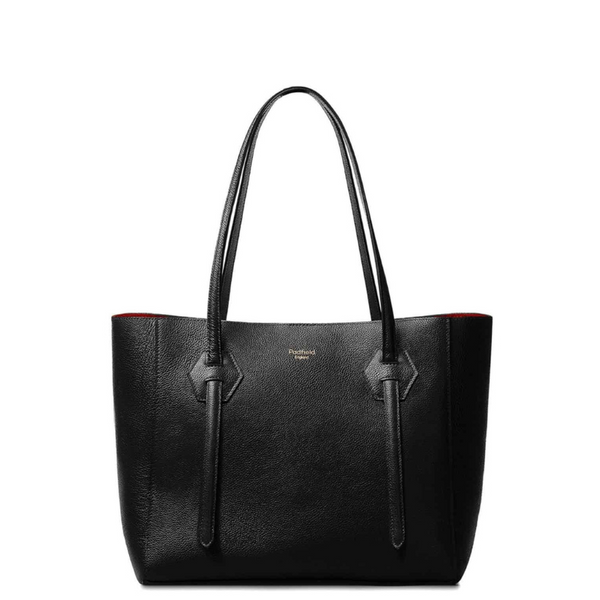 Padfield Somersley Black Leather Tote Bag sustainably Made in England UK