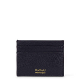 Padfield British designer black leather double sided card holder sustainably made in England from British leather