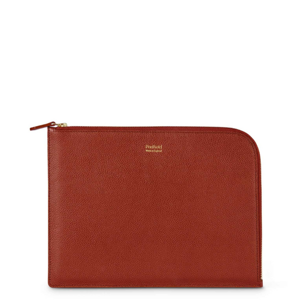 Padfield unisex tan leather iPad tablet tech cover sustainably made in England UK from British tan leather