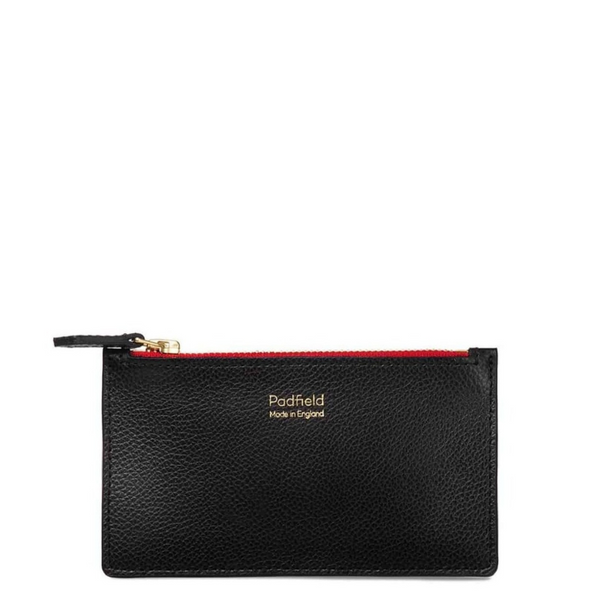 Padfield Small Zip Pouch Black Red